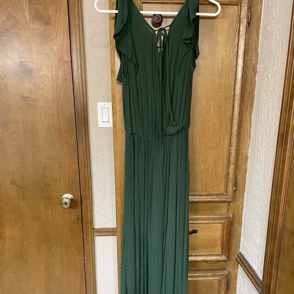 Francesca’s Forest Green Floor length romper
